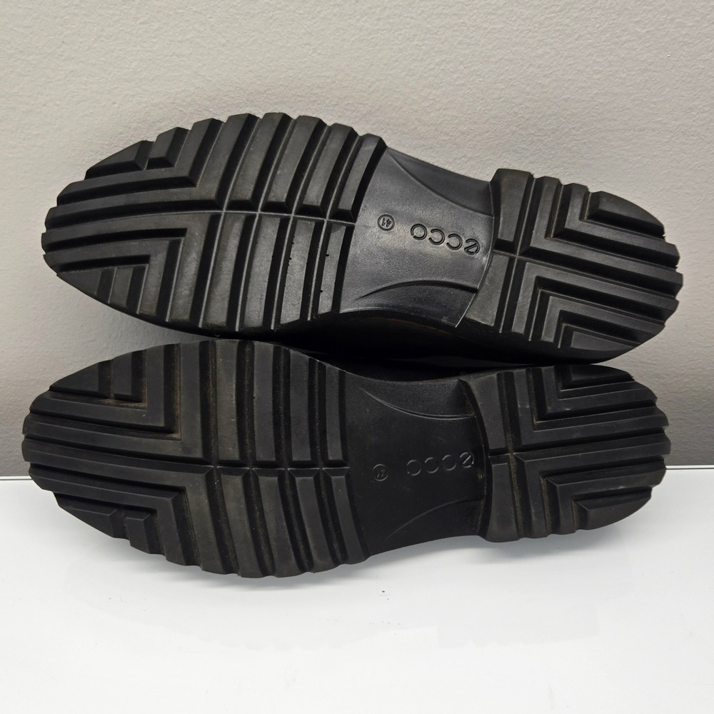 ECCO Modtray Penny Loafer EU 41 US 10 Black Leather Lug Sole Slip On Comfort - Picture 5 of 11